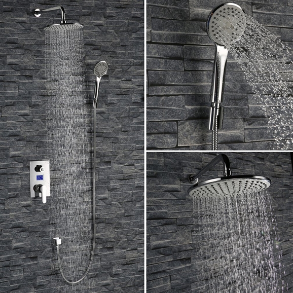 Naples Wall Mount Shower Set With Digital Mixer